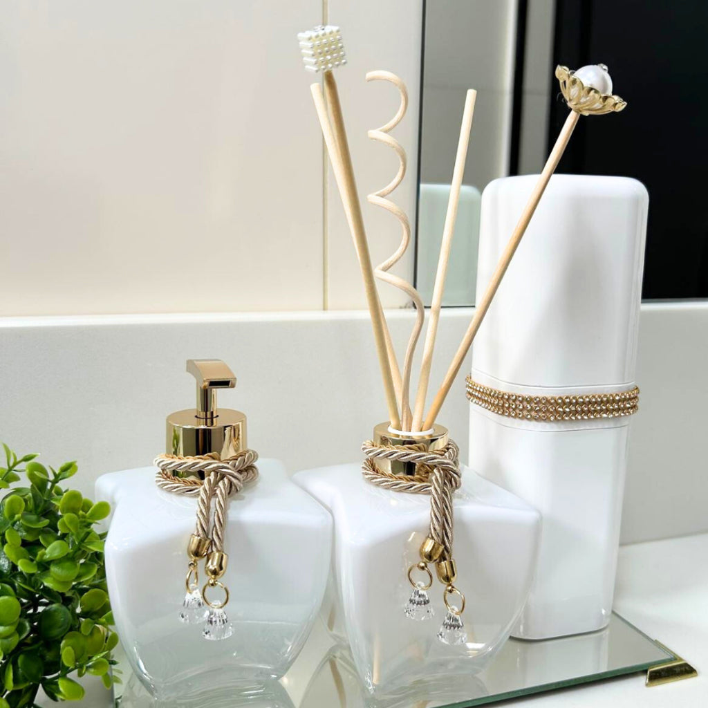 Kit Lavabo Grécial com Vidros Decorativos | Alma & Casa