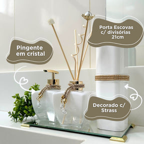Kit Lavabo Grécial com Vidros Decorativos | Alma & Casa