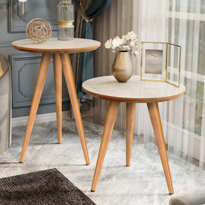 Conjunto de Mesas para Sala Classic Sofá Redonda com Pés Palito Decoração