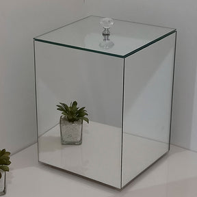 Lixeira Espelhada com Puxador de Cristal | Alma & Casa