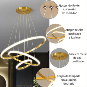 Lustre Led Design Sofisticado e Funcional | Alma & Casa