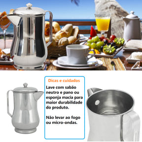 Jarra Inox 1,5L: Design e Frescor em Cada Detalhe | Alma & Casa