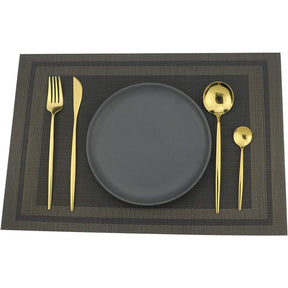 Talheres Sofisticação a Mesa em Dourado 24 pcs | Alma & Casa