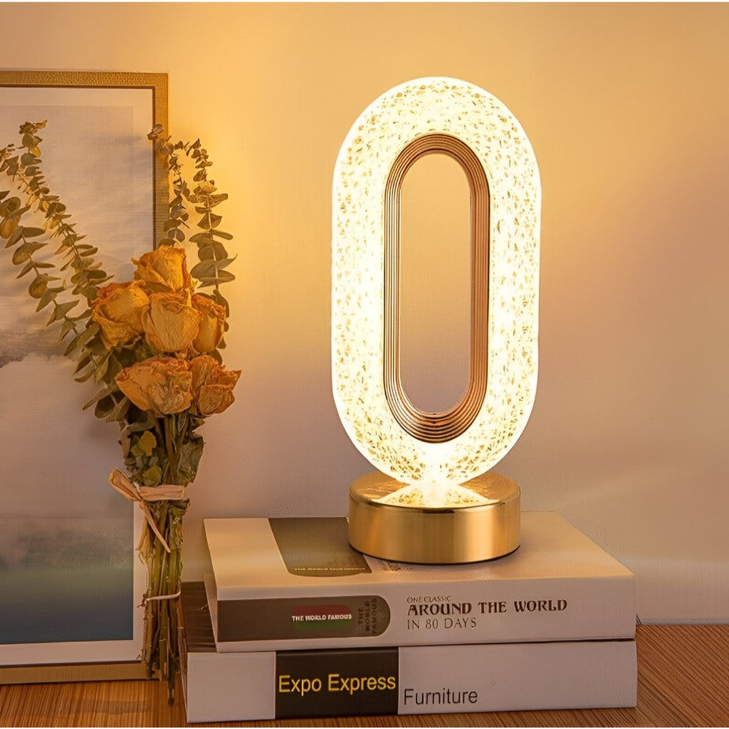 Luminária Cristal Oval Touch com LED - Suave | Alma & Casa