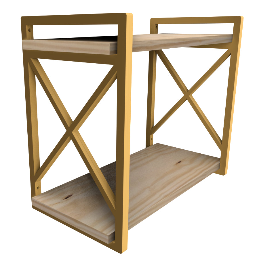 Prateleira Industrial 20x45cm Dourada Ideal para Banheiro