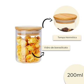 8 Potes Herméticos Estilo Minimalista Requinte| Alma & Casa