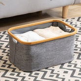 Cesto de Roupa Suja Lavanderia  com tampa Forrado com Alça Quarto Banheiro