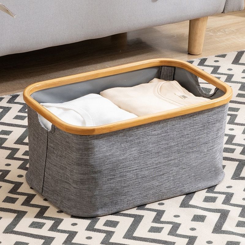Cesto de Roupa Suja Lavanderia  com tampa Forrado com Alça Quarto Banheiro
