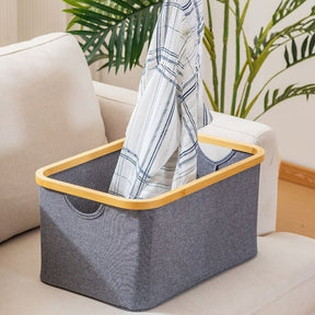 Cesto de Roupa Suja Lavanderia  com tampa Forrado com Alça Quarto Banheiro