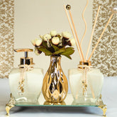 Conjunto Lavabo Luxo Bahamas com Bandeja Espelhada | Alma & Casa