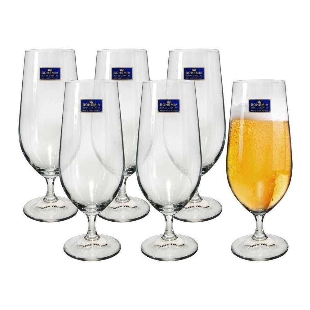 kit com 6 Taças de Cerveja Cristal 380ml: Brinde Sofisticado | Alma & Casa