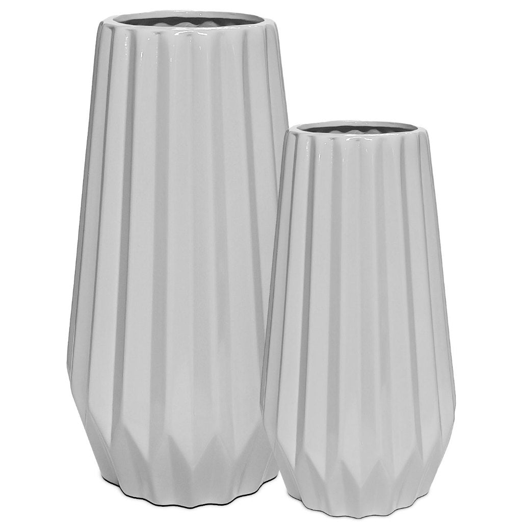 Par de Vasos Diamante em Cerâmica Contemporânea | Alma & Casa