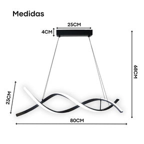 Lustre Pendente Espiral LED – Escultura de Luz | Alma & Casa