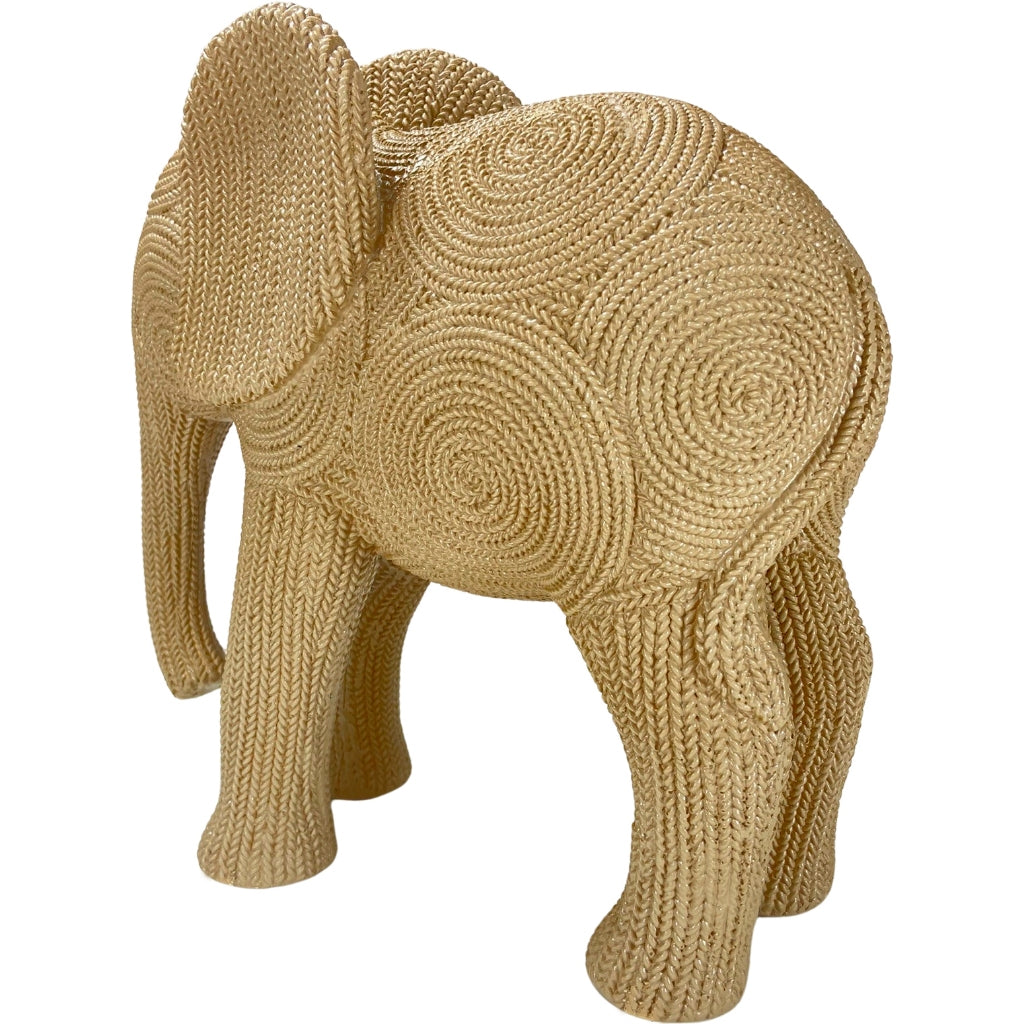 Estatueta Elefante - Estilo Rattan -  Tendência