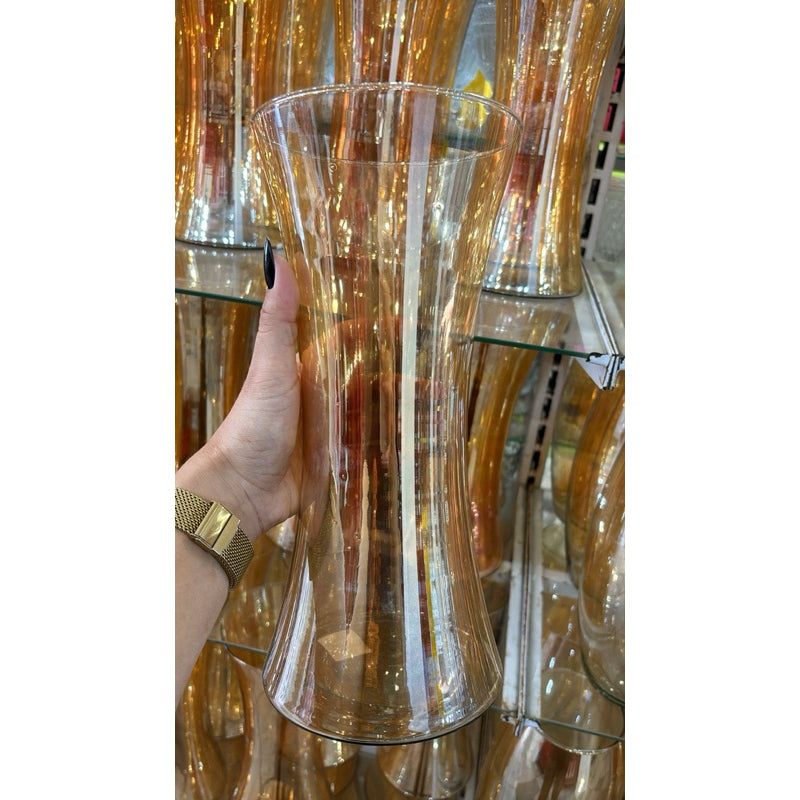 Vaso em Vidro Âmbar com Design Clássico | Alma & Casa