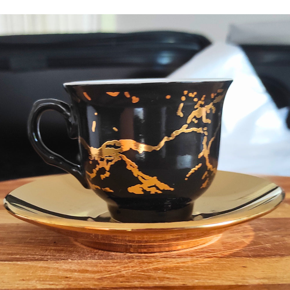 Conjunto com 6 Xícaras de Café com Pires Sofisticação em Cada Detalhe | Alma &amp; Casa