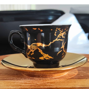 Conjunto com 6 Xícaras de Café com Pires Sofisticação em Cada Detalhe | Alma &amp; Casa
