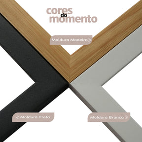 Kit Quadros 50x70 Sala Com Moldura