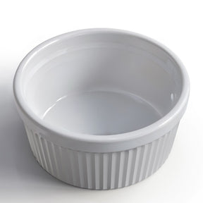Kit 10 Ramequins Porcelana Branca 40ml Canelado | Alma & Casa