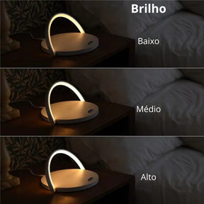 Luminária de Mesa LED com Carregador | Alma & Casa