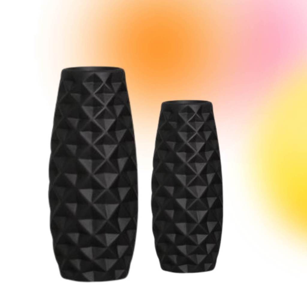 Dupla de Vasos Diamond em Cerâmica Texturizada | Alma & Casa