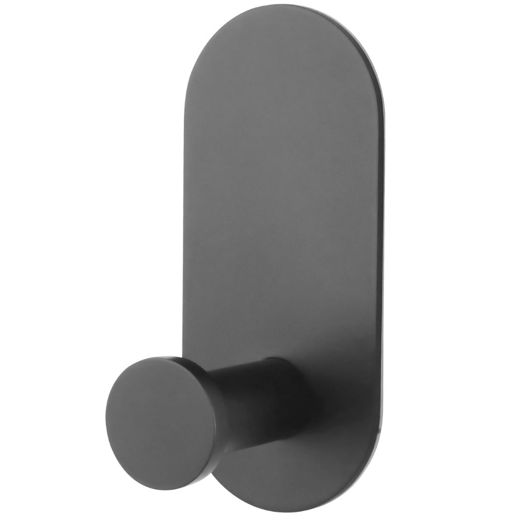 Suporte Gancho Cabide Banheiro Adesivo 3m Aço Inox 304 Preto