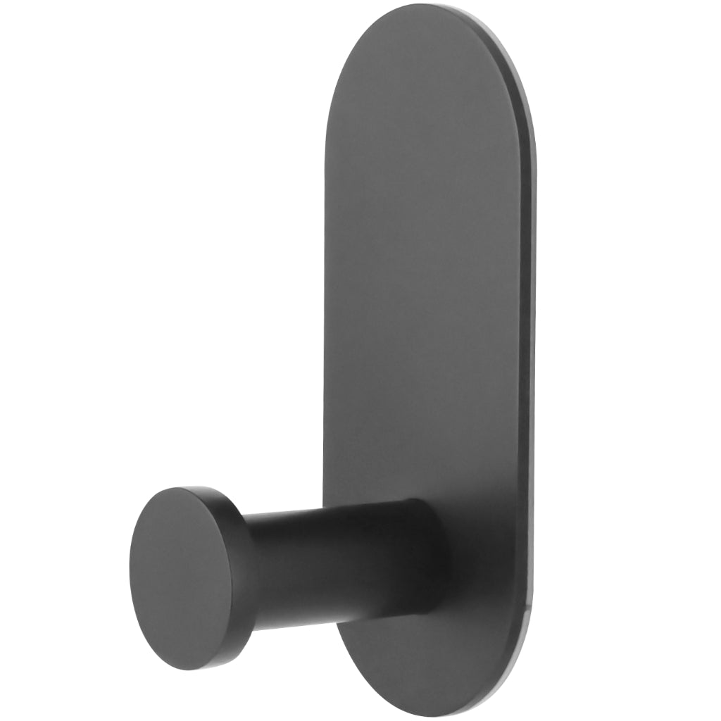 Suporte Gancho Cabide Banheiro Adesivo 3m Aço Inox 304 Preto