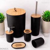 Kit Banheiro Bambu 6 Peças: Charme Natural e Elegância | Alma & Casa