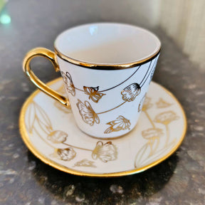 Conjunto Xícaras de Café Ouro 12 Peças | Alma & Casa