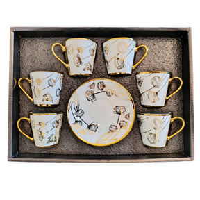 Conjunto Xícaras de Café Ouro 12 Peças | Alma & Casa