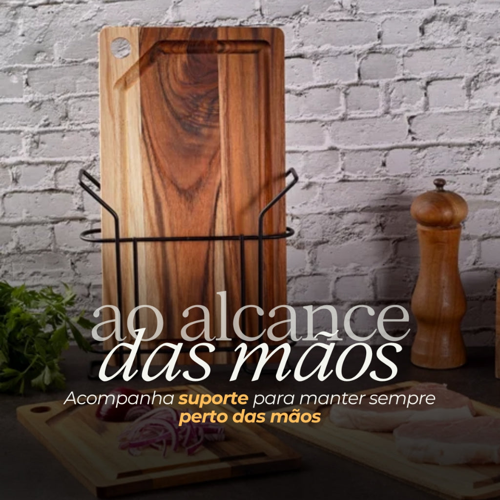 Tábuas de Corte com Suporte Elegante 3 pcs | Alma & Casa