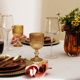 Taças de Cristal com Borda Dourada 600ml | Alma & Casa