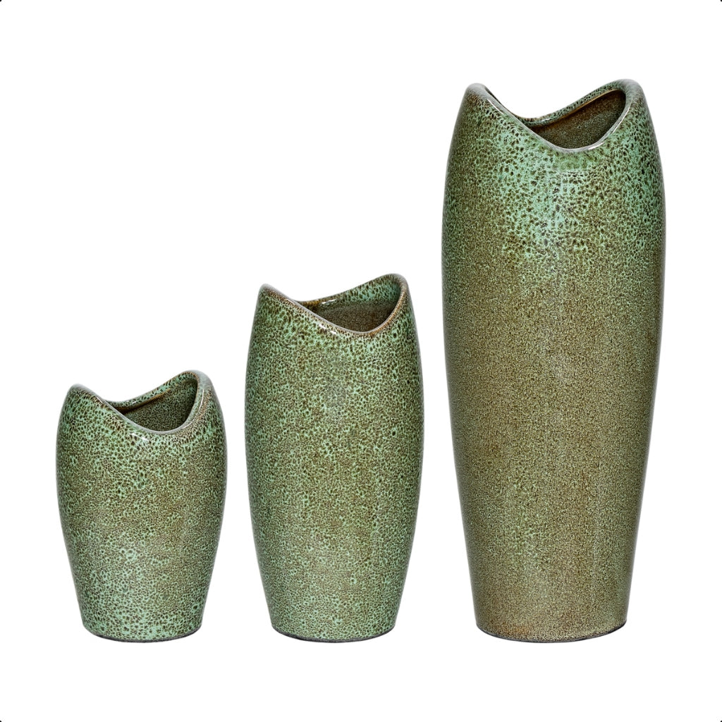 Trio de Vasos de Cerâmica em Tons Elegantes | Alma & Casa