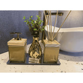 Conjunto Aromático Luxo Dourado: Charme e Perfume | Alma & Casa