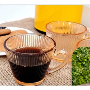 Xícaras de Vidro Frisado com Alça – Sofisticação na Mesa | Alma & Casa
