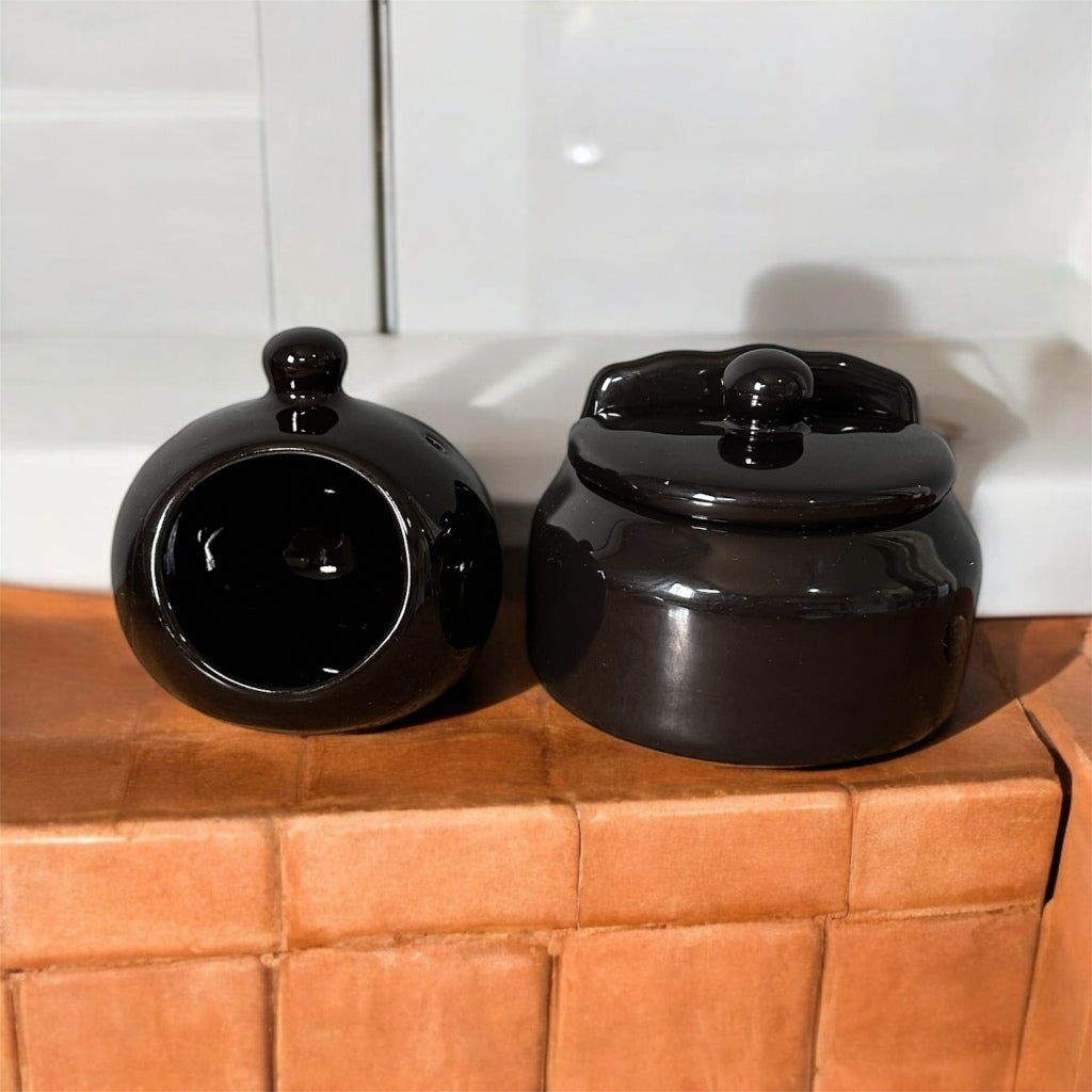 Kit Alheiro e Saleiro de Cerâmica Charmoso | Alma & Casa