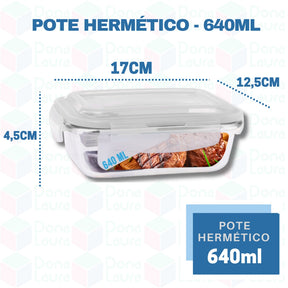 Potes Herméticos de Vidro 640ml com Design Sofisticado | Alma & Casa