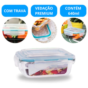 Conjunto com 10 Potes Herméticos de Vidro | Alma & Casa