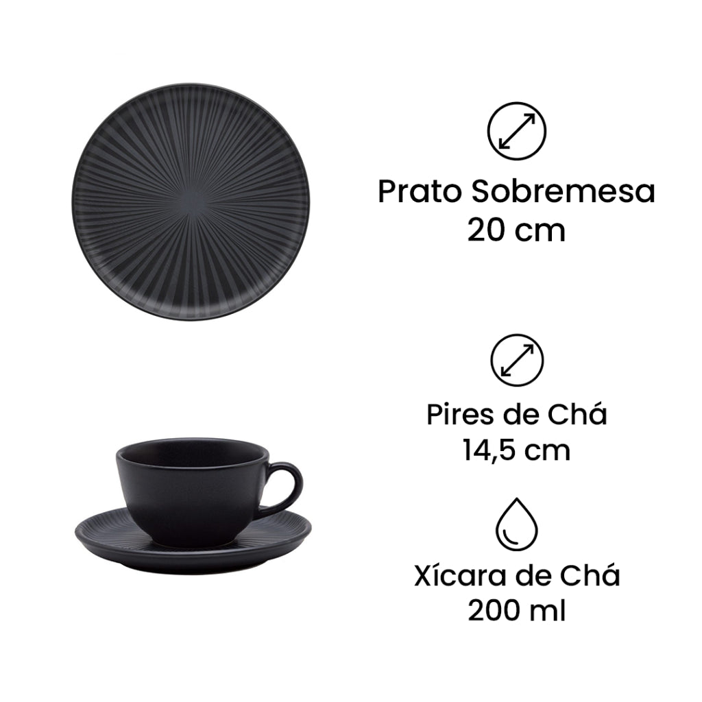 Conjunto de Jantar Flat Ônix: Design Natural e Sofisticado | Alma & Casa