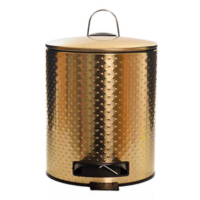 Kit Banheiro Luxo Gold com Lixeira e Escova | Alma & Casa