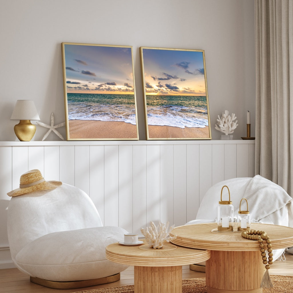 Kit 2 Quadros A3 com Moldura Ecológica e Design Fino | Alma & Casa