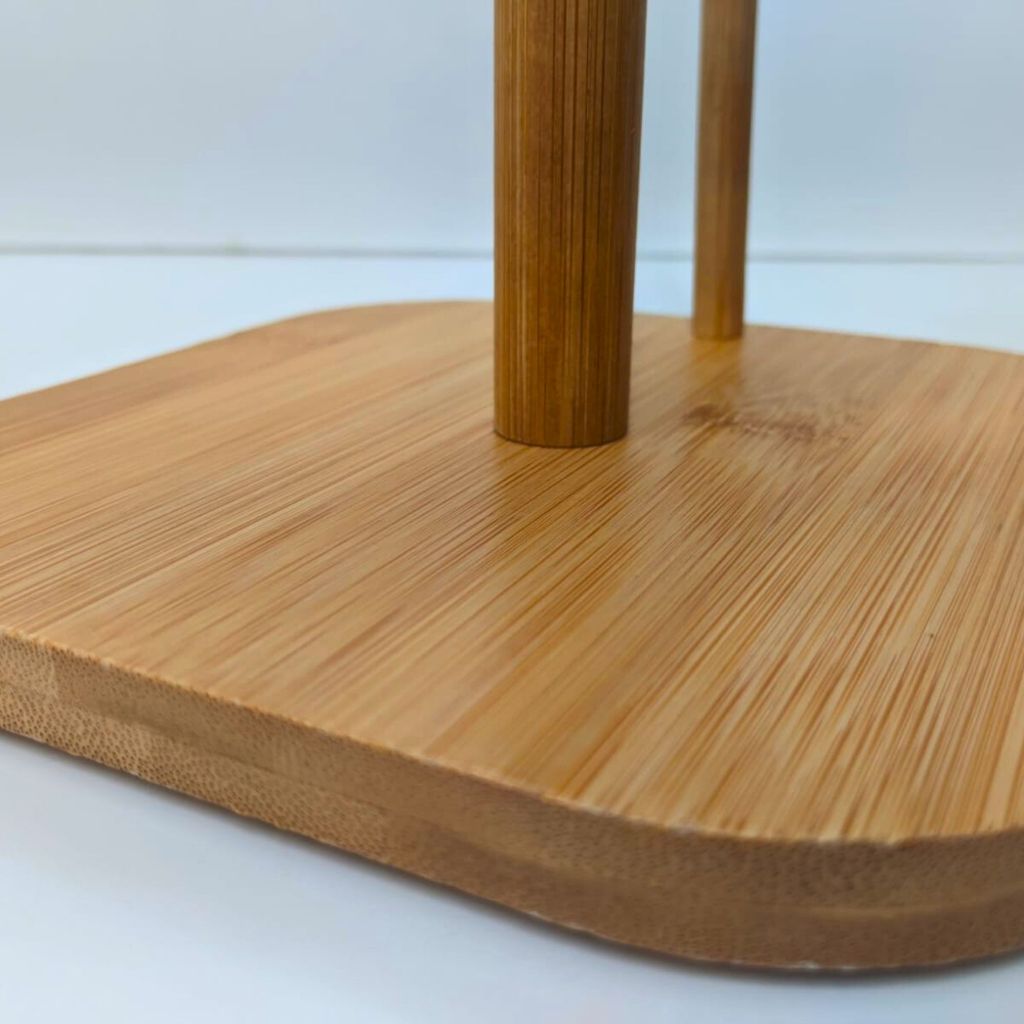Porta Papel Toalha em Bambu com Design Natural | Alma & Casa