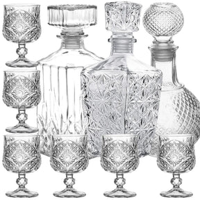 3 Licoreiras Vintage com Taças: Requinte Atemporal | Alma & Casa
