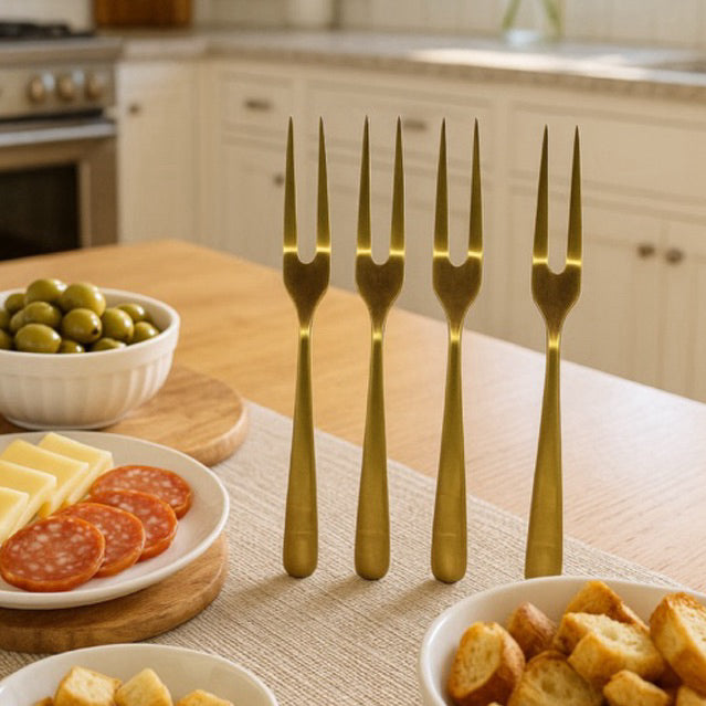 Garfos para Aperitivo Wolff: Elegância em Aço Inox | Alma & Casa