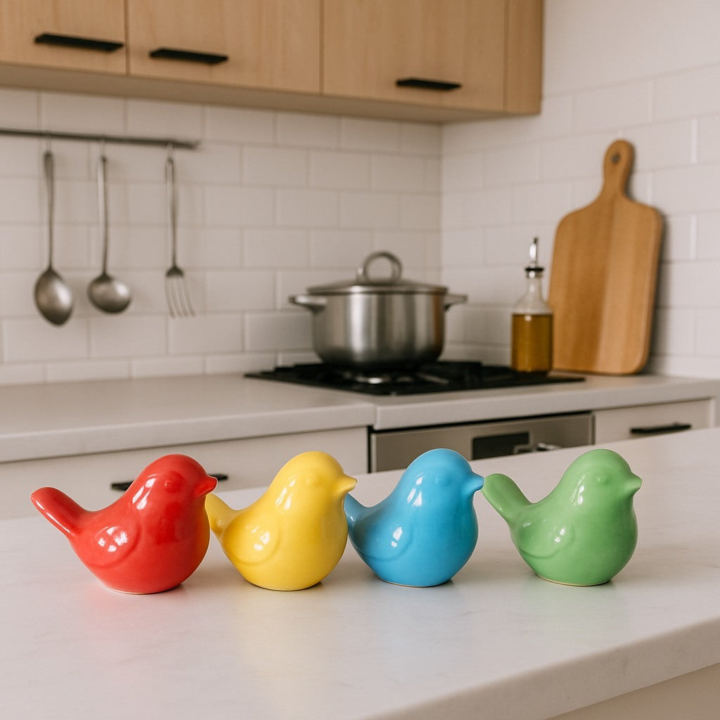 Pássaros Decorativos em Cerâmica – Cores e Charme | Alma & Casa
