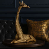 Escultura Girafa Dourada Decorativa Luxo | Alma & Casa