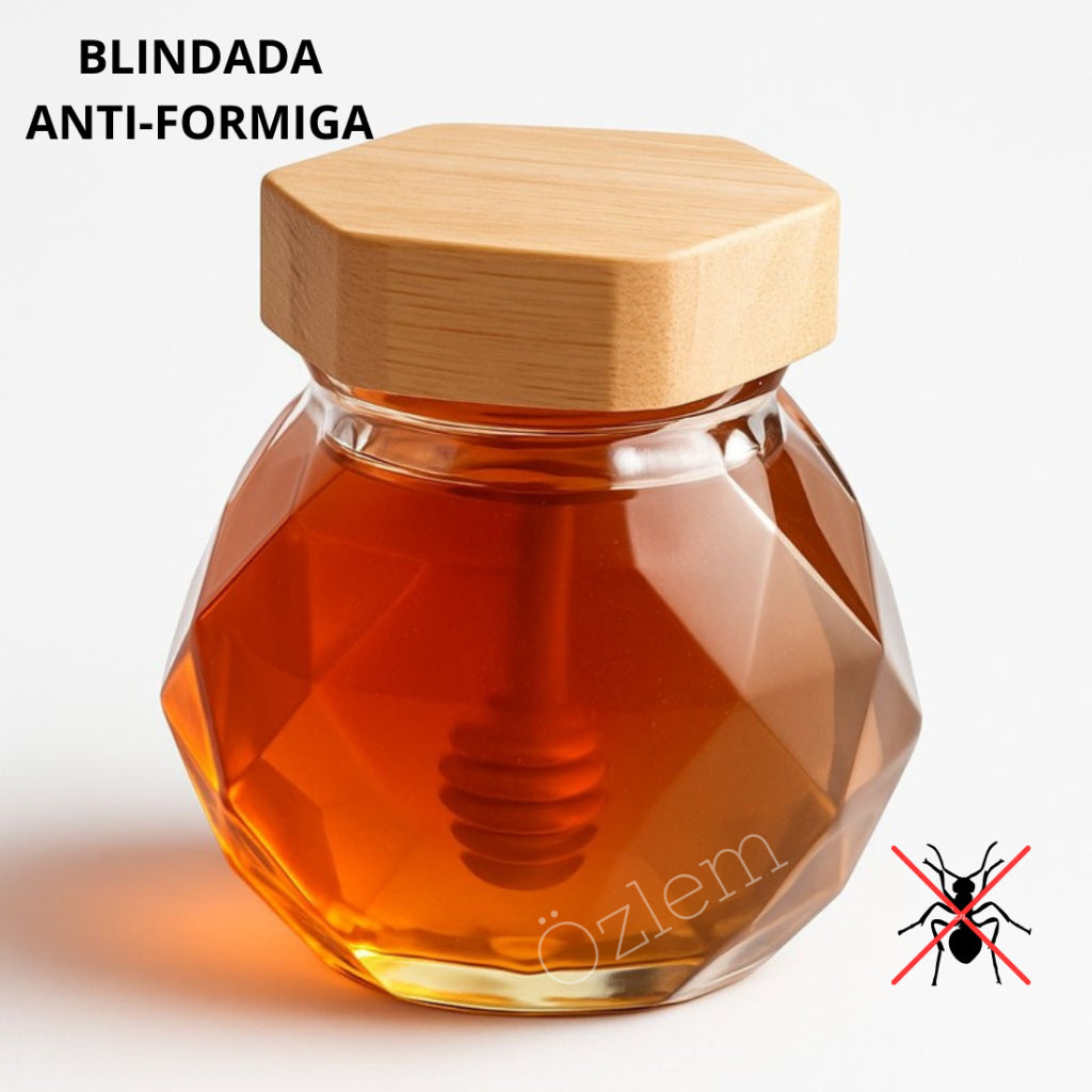 Meleira de Vidro 200ml com Tampa Bambu | Alma & Casa