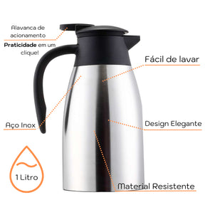 Garrafa Térmica Grande com Design Moderno | Alma & Casa