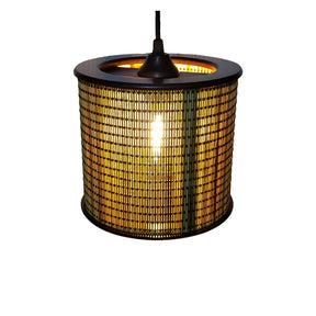Pendente de MDF com Telinha de Bambu | Alma & Casa - Elegante e Aconchegante