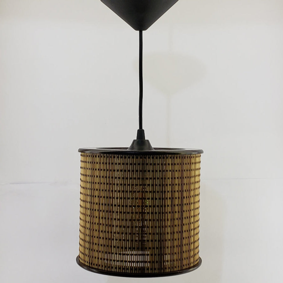 Pendente de MDF com Telinha de Bambu | Alma & Casa - Elegante e Aconchegante